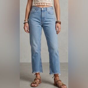 We The Free Distressed Hem Button Fly Jeans, Size 27